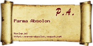 Parma Absolon névjegykártya